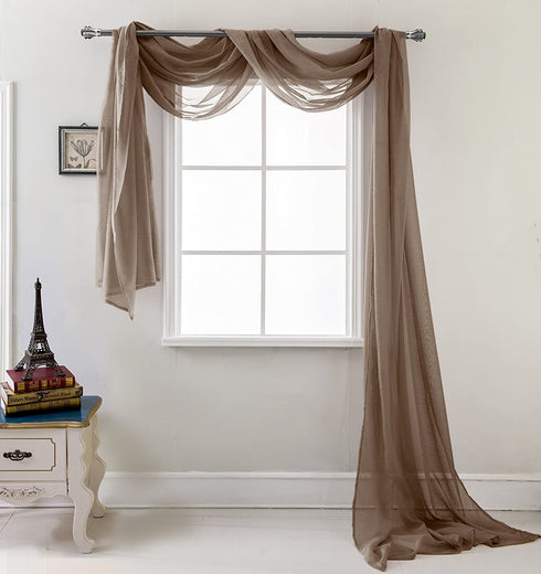 Celine Sheer Window Curtain Scarf 54 x 216 in.